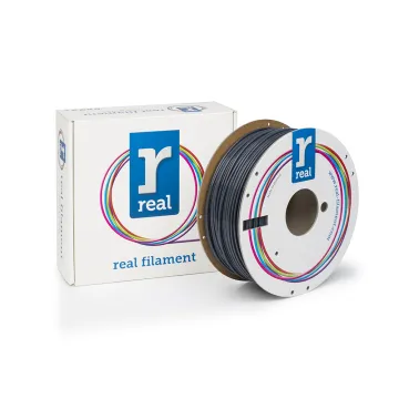 REAL PLA 3D Printer Filament - Gray - spool of 0.5Kg – 2.85mm (REALPLAGRAY500MM3)
