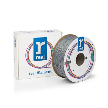 REAL ABS 3D Printer Filament - Silver - spool of 1Kg - 2.85mm (REALABSSILVER1000MM3)