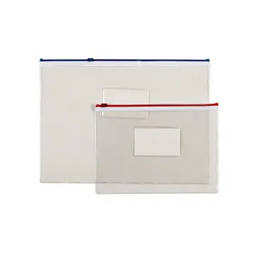 Officepoint Διαφανείς θήκες Α5 με zip χρωματιστές (MAG-3450500-02) (OFPMAG-3450500-02)
