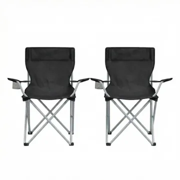Songmics Camping Chair Set of 2 Black 84x52x81cm (GCB01BK) (SNGGCB01BK)