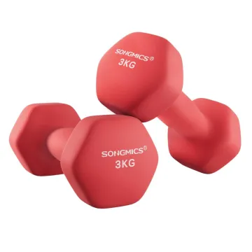 Songmics σετ 2 Αλτήρες 3 κιλών, κόκκινο (SYL66RD) (SNGSYL66RD)