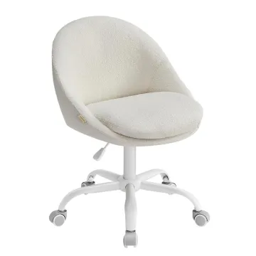 Songmics περιστρεφόμενη καρέκλα γραφείου 60 x 60 x 80-90 cm μπεζ και λευκή απόχρωση (OBG020W01) (SNGOBG020W01)