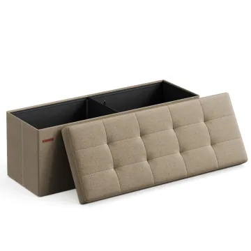 Songmics Αναδιπλούμενος Πάγκος Αποθήκευσης - 110 x 38 x 38 - Καφέ (LSF077R01V2) (SNGLSF077R01V2)