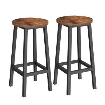 Vasagle Σετ Μεταλλικά Σκαμπό Bar 32 x 32 x 65 cm 2 τμ (LBC32X) (VASLBC32X)