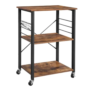 Vasagle Μεταλλικό Τρόλεϊ Κουζίνας με 3 Ράφια 60 x 40 x 89 cm (KKS60XV1) (VASKKS60XV1)