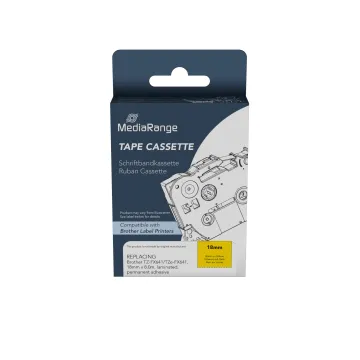 Ετικέτες Γενικής Χρήσης Mediarange (Brother TZ-111/TZe-111) 6mm, 8m, Laminated and Permanent Adhesive, Black on Clear (MRBTZ111)