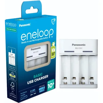 Panasonic Eneloop BQ-CC61 USB EKO Rechargeable Ni-MH battery charger (PAN19643)