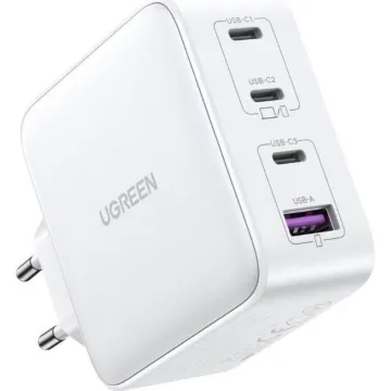 Ugreen Charger 15339 Nexode 2xUSB-C USB-A 3.0 PD3.0 QC4.0 GaN 140W white (15339) (UGR15339)