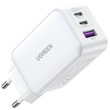 Ugreen Charger 15337 Nexode 3xUSB-C USB-A 3.0 PD3.0 QC4.0 GaN 100W white (15337) (UGR15337)