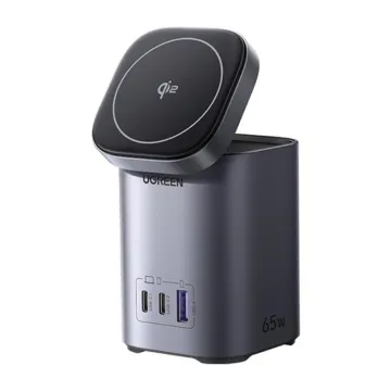 Ugreen Επιτραπέζιος γρήγορος φορτιστής 2in1 X555 USB + 2x USB-C 65W GaN (55321) (UGR55321)