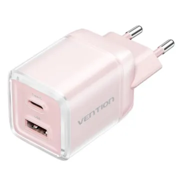 VENTION 1-Port USB-C GaN Charger (20W) with USB-C to Lightning Cable (1M) EU-Plug White (TZ-FEPW0-EU-02) (VENTZ-FEPW0-EU-02)