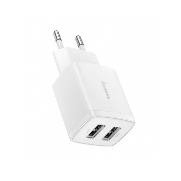 Baseus Φορτιστής Χωρίς Καλώδιο με 2 Θύρες USB-A 10.5W Λευκός (CCXJ010202) (BASCCXJ010202)