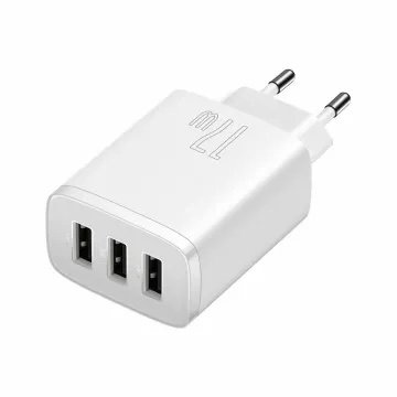 Baseus Φορτιστής Χωρίς Καλώδιο με 3 Θύρες USB-A 17W Λευκός (CCXJ020102) (BASCCXJ020102)
