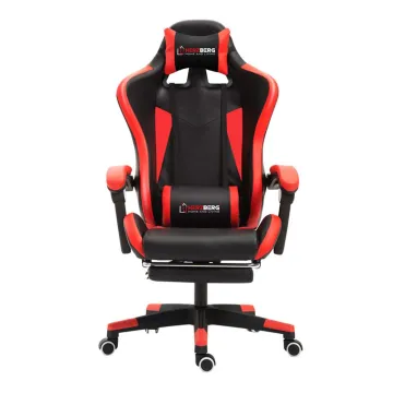 Herzberg Καρέκλα Gaming με Υποπόδιο Red (HG-8080RED) (HEZHG8080RED)