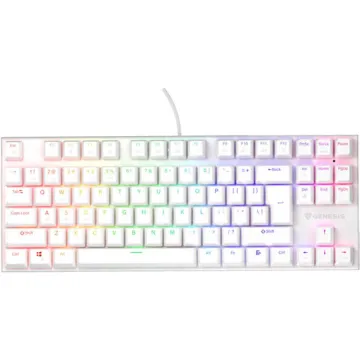 Genesis Gaming Keyboard Thor 303 Tkl White US Mechanical RGB, Silent Switch, Hot Swap (NKG-2063) (GNSNKG-2063)