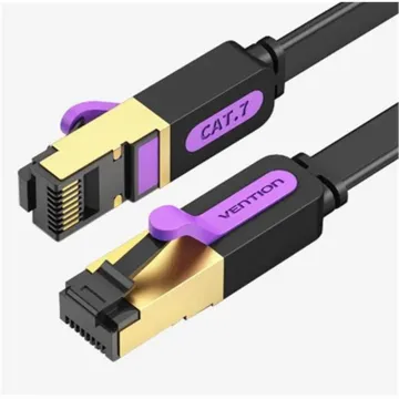 VENTION Cotton Braided Cat.8 SFTP Patch Cable 1M Black (IKGBF) (VENIKGBF)