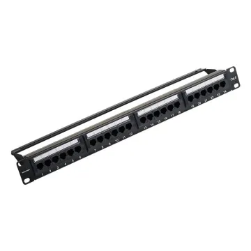 VENTION 24-Port Cat6 Unshielded Patch Panel Black (KGCB0) (VENKGCB0)
