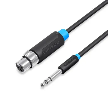 VENTION 6.5mm Male to XLR Female Audio Cable 3M Black (BBEBI) (VENBBEBI)