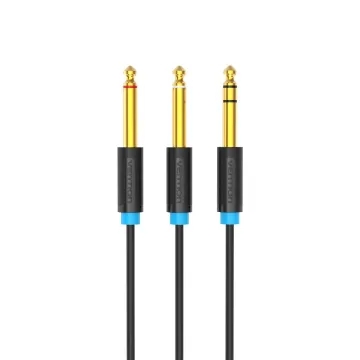 VENTION 6.35mm TRS Male to Dual 6.35mm Male Audio Cable 3M Black (BATBI) (VENBATBI)