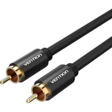 VENTION RCA Coaxial Audio/Video Cable 1M Black Aluminum Alloy Type (VAB-R09-B100) (VENVAB-R09-B100)