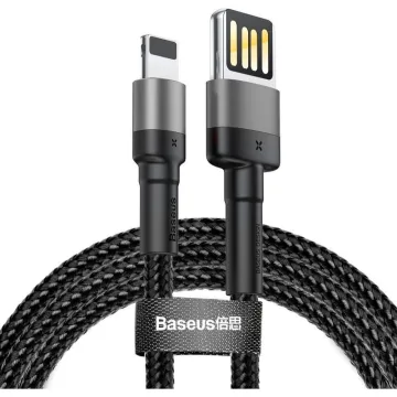 Baseus Cafule Braided USB to Lightning Cable Γκρι 1m (CALKLF-GG1) (BASCALKLF-GG1)