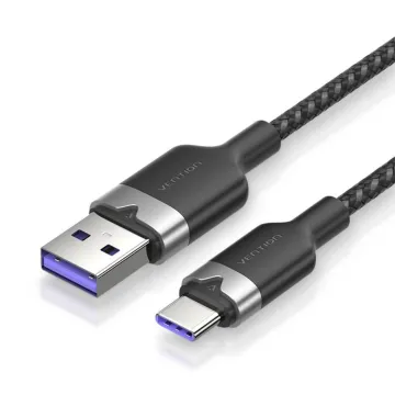 VENTION USB 2.0 A Male to C Male 6A Cable 1M White Flexible PVC Type (CWBWF) (VENCWBWF)