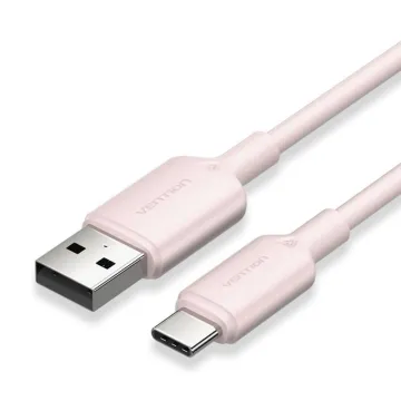VENTION USB 2.0 A Male to C Male 6A Cable 2M Pink Flexible PVC Type (CWBPH) (VENCWBPH)