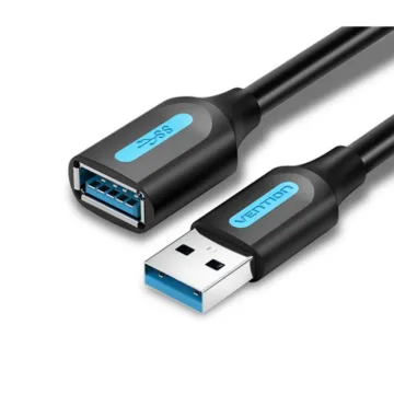 VENTION Nylon Braided USB 2.0 C Male to C Male 5A Cable 1.2M Black Zinc Alloy Type (CTXBAV) (VENCTXBAV)