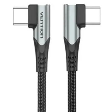 VENTION USB 2.0 C Male to C Male 5A Cable 2M Gray Flexible PVC Type (TRWHH) (VENTRWHH)