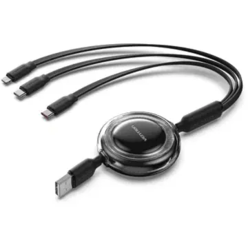 VENTION USB 2.0 C Male to C Male Dual Right Angle 5A Cable 0.5M Gray Aluminum Alloy Type (TANHD) (VENTANHD)