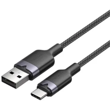 VENTION USB 2.0 Type-C Male to Type-C Male 3A Cable 1M Black Aluminum Alloy Type (TRDBF) (VENTRDBF)