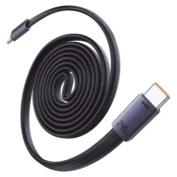 VENTION Flat USB 2.0 C Male to C Male 5A Magnetic Cable 1M Black Aluminum Alloy Type (TSBBF) (VENTSBBF)