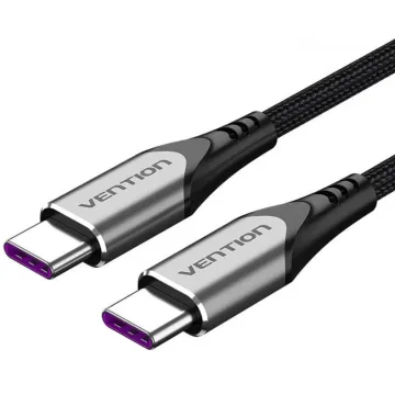 VENTION Cotton Braided 3.5mm Audio Extension Cable 0.5M Black Metal Type (VAB-B06-B050-M) (VENVAB-B06-B050-M)
