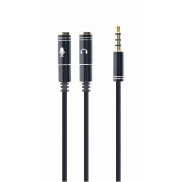 Cablexpert Cca-417m Adapter Stereo Mini Jack (M) 4-pin -> 2x Mini Jack (F), Metal Connectors (CCA-417M) (GEMCCA-417M)