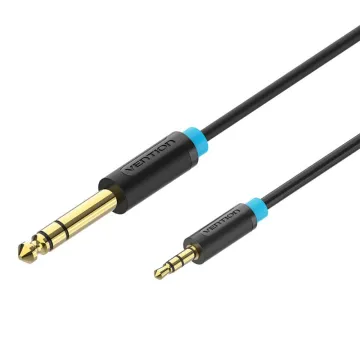 VENTION 3.5mm Male to 6.5mm Male Audio Cable 1.5M Black (BABBG) (VENBABBG)