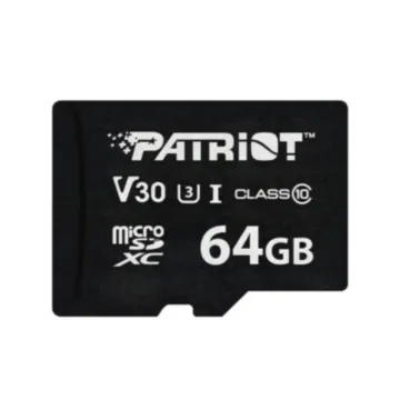 Patriot VX Series 64GB MicroSDXC V30 Class 10 UHS-I U3 4K UHD Memory Card (PSF64GVX31MCX) (PATRPSF64GVX31MCX)