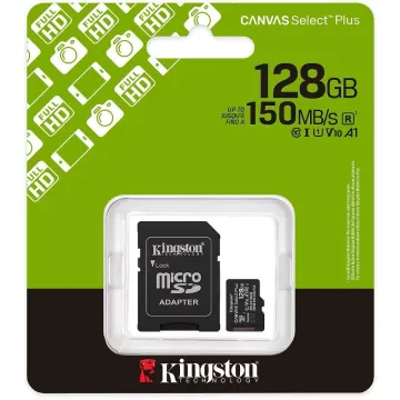 Kingston Micro SD 128GB Cl10 Canvas S.Plus SDCS3/128GB +Ad.SD (SDCS3/128GB) (KINSDCS3-128GB)