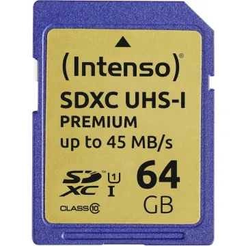 INTENSO SDXC Card 64GB Class 10 UHS-I Premium (3421490) (INTE3421490)