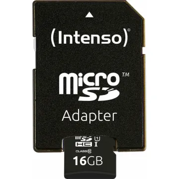 INTENSO microSDHC Card 16GB Class 10 UHS-I Professional with Adapter (3433470) (INTE3433470)