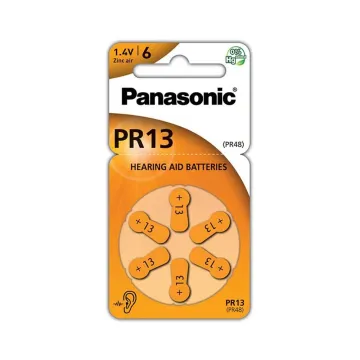 Panasonic PR13 Μπαταρίες Ακουστικών Βαρηκοΐας 1.4V (PR13L/6DC) (PANPR13L/6DC)