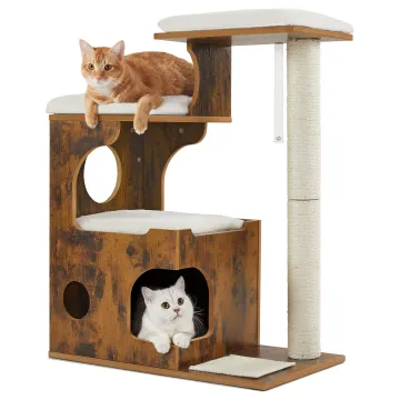 Feandrea Cat Tower, Medium, Height 86 cm, for small & medium Cats (PCT70HW) (FEAPCT70HW)