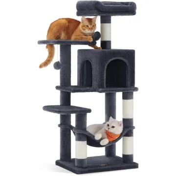 Feandrea Cat Tower Medium, Height 112 cm, up to 4 Cats, Σκούρο Γκρι (PCT261G01V1) (FEAPCT261G01V1)