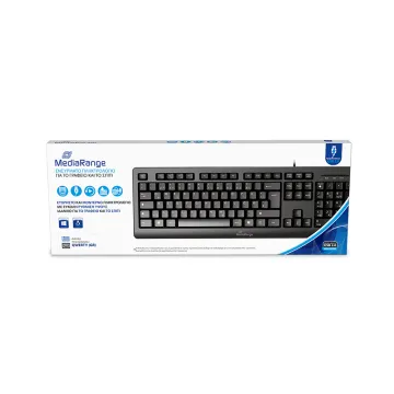 MediaRange Full Size Numeric Keyboard, Wired (Black) (MROS109-GR)