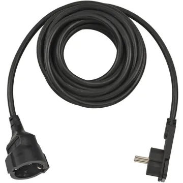 Brennenstuhl Καλώδιο Προέκτασης με Επίπεδο Φις 5m/ H05VV-F/ 3G1,5 Black (1168980050) (BNN1168980050)