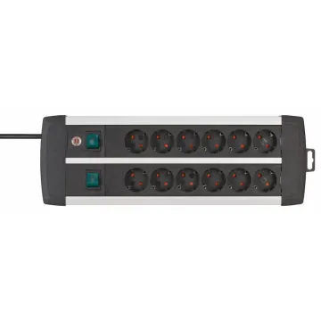 Brennenstuhl Plastic extension cable 3m black H03VVH2-F 2x0,75 (1161790) (BNN1161790)