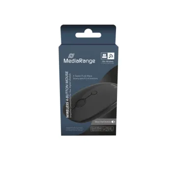 MediaRange Wired Optical 3-Button Mouse with Scroll-Wheel, 1.000 dpi, Symmetrical, 1.5m Cable, White) (MROS255)