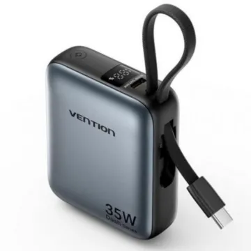 VENTION 20000mAh Power Bank (USB-C + USB-C/USB-A) 100W Gray TFT Display Type (FKCH0) (VENFKCH0)