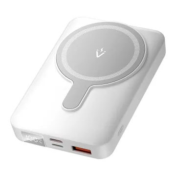 VENTION 10000mAh Magnetic Wireless Power Bank (USB-C + Lightning + USB-C + USB-A +Wireless) 22.5W White LED Display Type (FHTW0) (VENFHTW0)