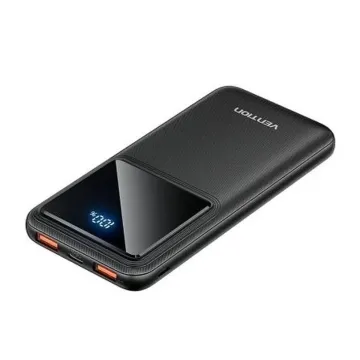 VENTION 10000mAh Power Bank (Micro-USB + USB-C + USB-A + USB-A) 22.5W Black LED Display Type (FHKB0) (VENFHKB0)