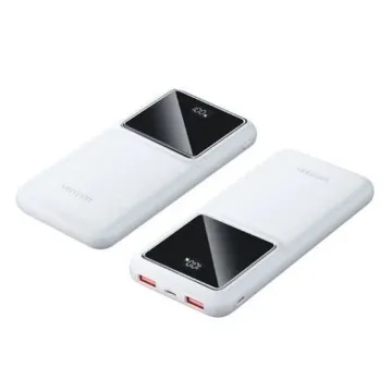VENTION 10000mAh Power Bank (Micro-USB + USB-C + USB-A + USB-A) 22.5W White LED Display Type (FHKW0) (VENFHKW0)